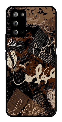 Coffee Pattern Metal Mobile Case for Samsung Galaxy Note 20