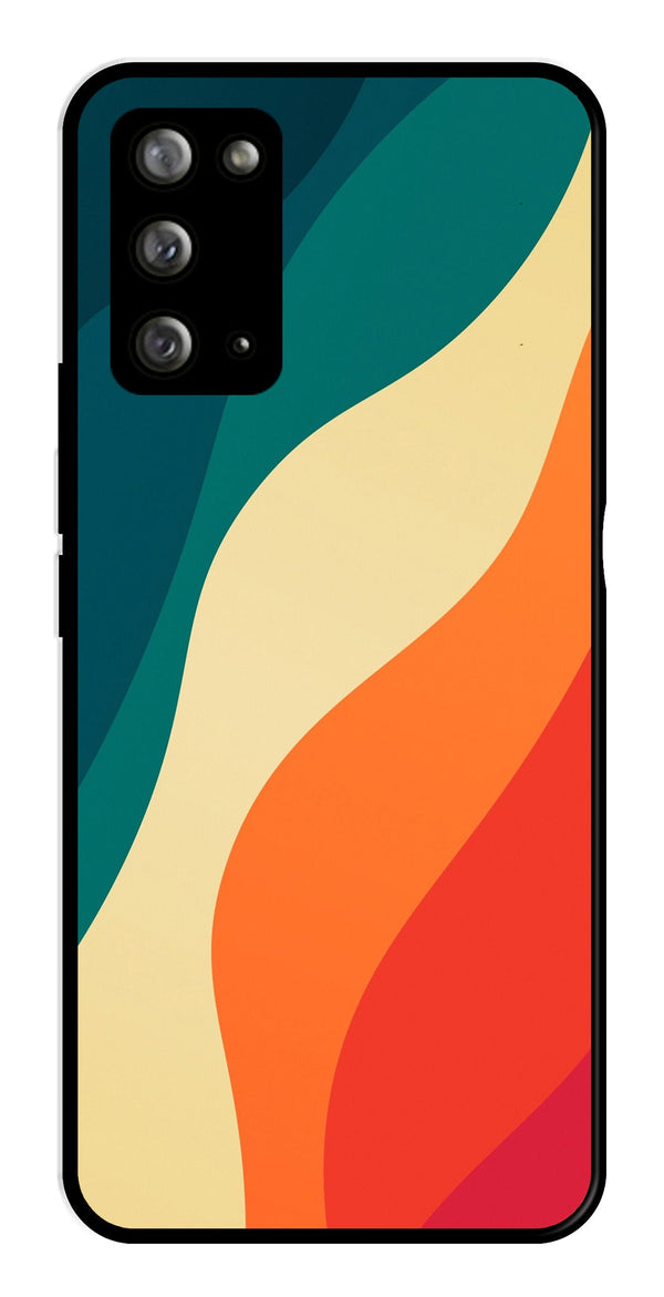 Muted Rainbow Metal Mobile Case for Samsung Galaxy Note 20   (Design No -39)