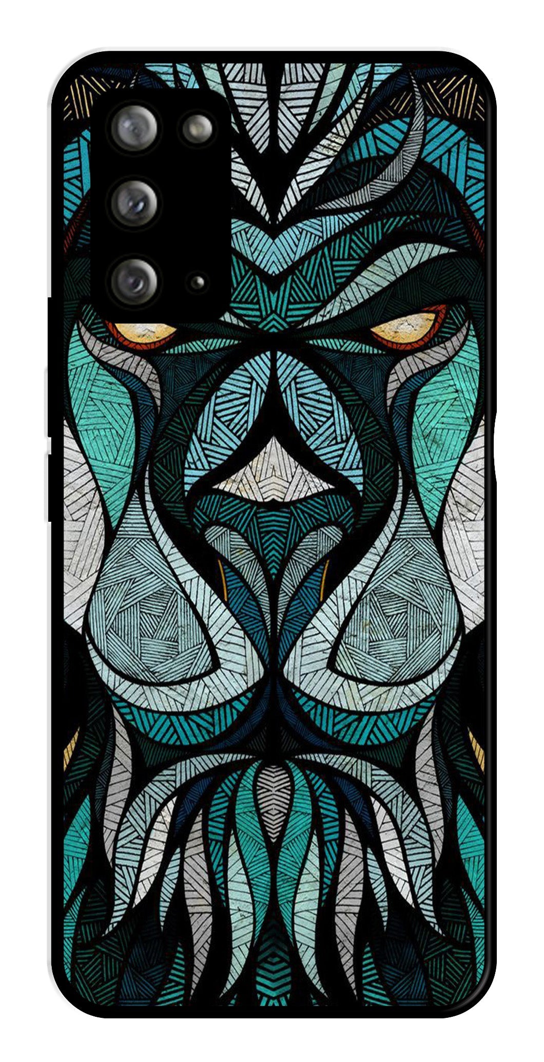 Lion Pattern Metal Mobile Case for Samsung Galaxy Note 20   (Design No -40)