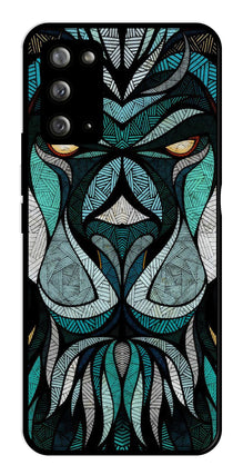 Lion Pattern Metal Mobile Case for Samsung Galaxy Note 20