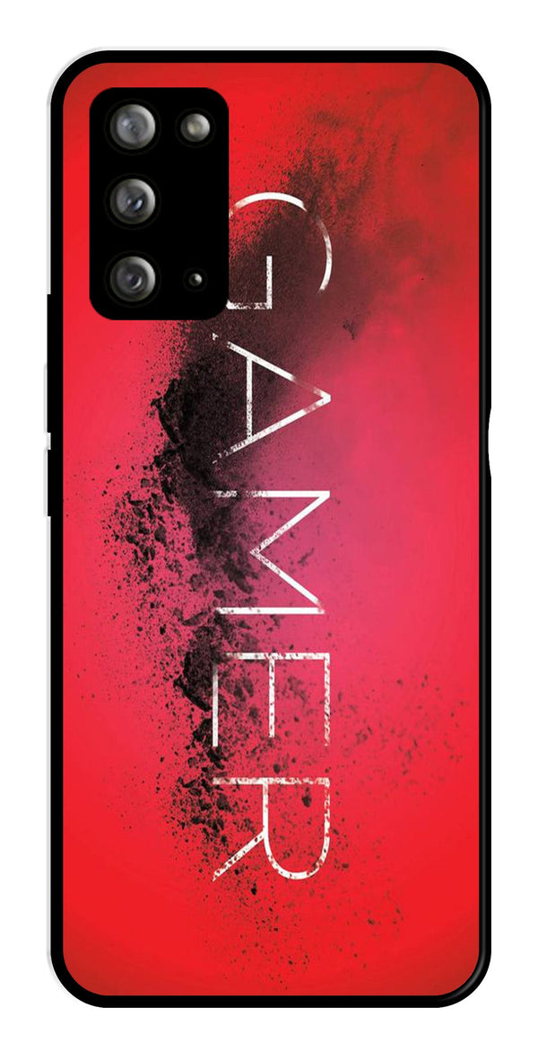 Gamer Pattern Metal Mobile Case for Samsung Galaxy Note 20   (Design No -41)