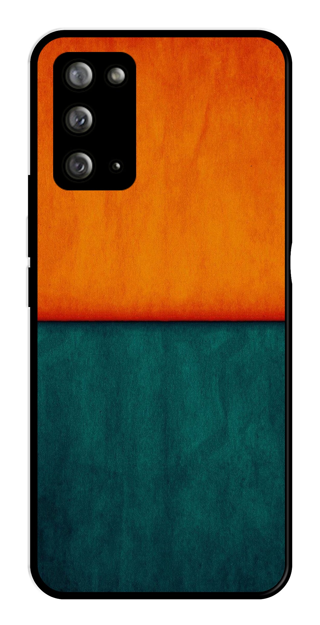 Orange Green Pattern Metal Mobile Case for Samsung Galaxy Note 20   (Design No -45)