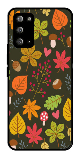 Leaves Design Metal Mobile Case for Samsung Galaxy Note 20   (Design No -51)