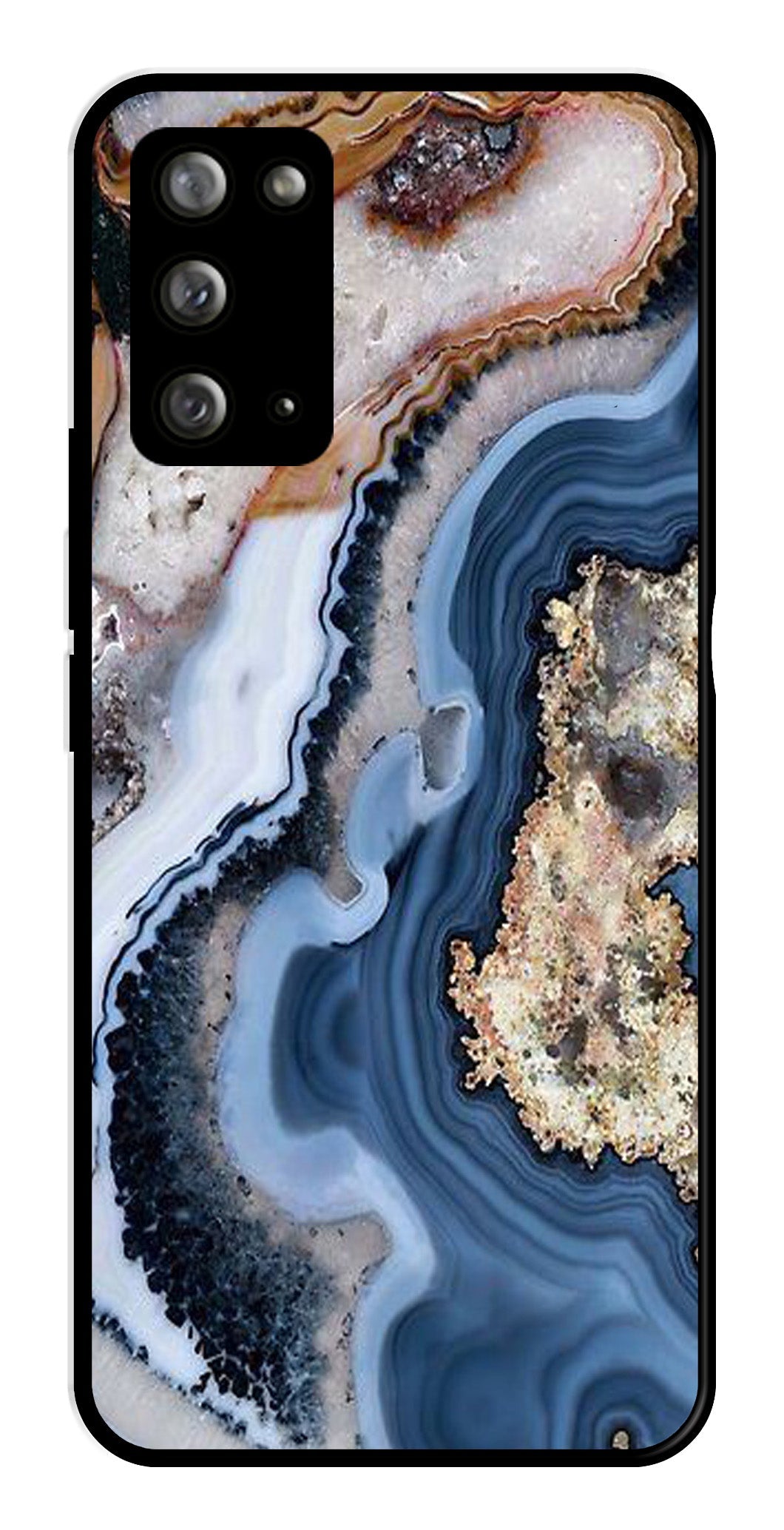 Marble Design Metal Mobile Case for Samsung Galaxy Note 20   (Design No -53)