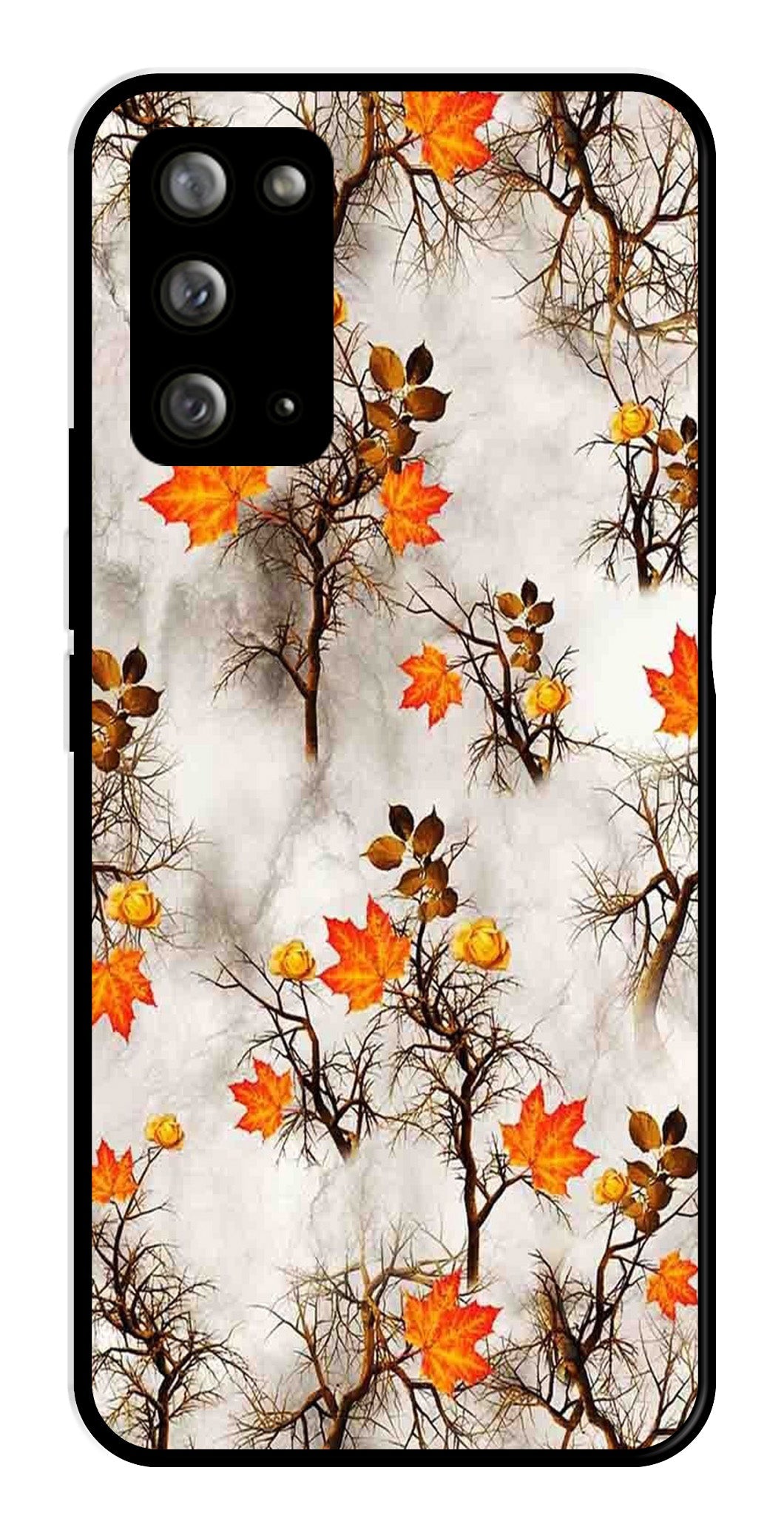 Autumn leaves Metal Mobile Case for Samsung Galaxy Note 20   (Design No -55)