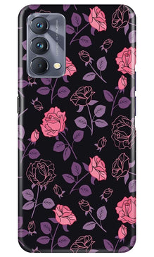 Rose Black Background Mobile Back Case for Realme GT 5G Master Edition (Design - 27)