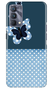 White dots Butterfly Mobile Back Case for Realme GT 5G Master Edition (Design - 31)