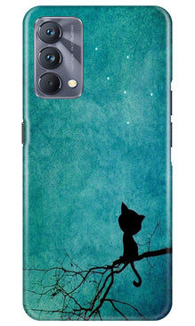 Moon cat Mobile Back Case for Realme GT 5G Master Edition (Design - 70)