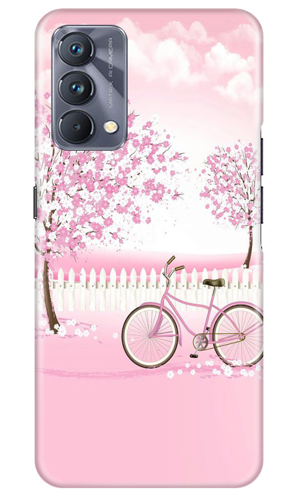Pink Flowers Cycle Case for Realme GT 5G Master Edition(Design - 102)