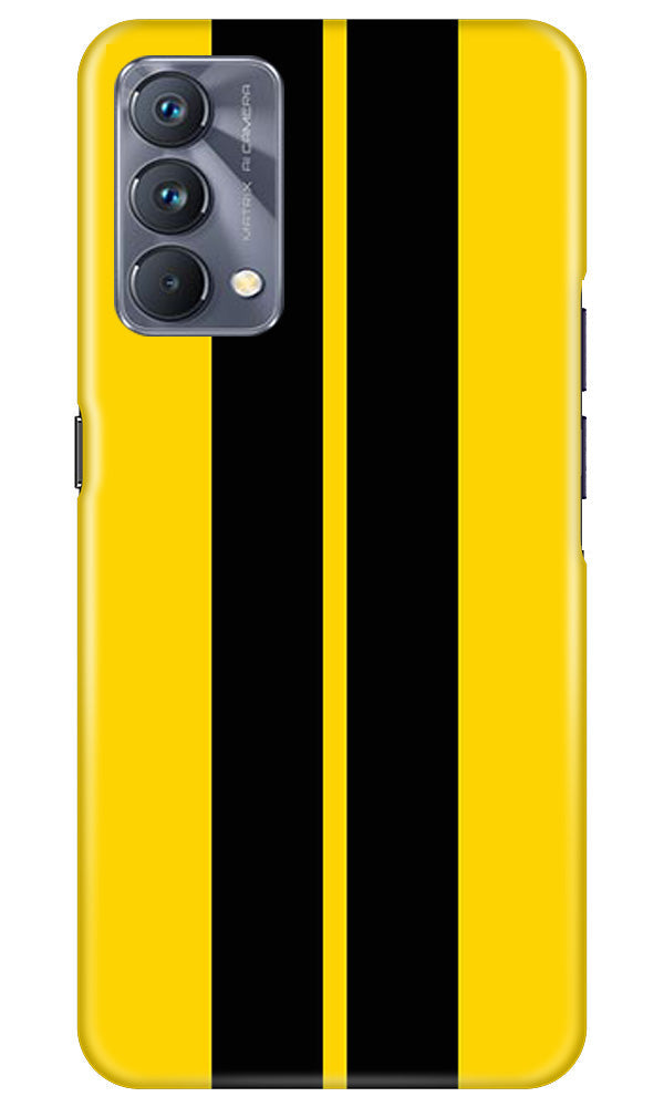 Black Yellow Pattern Mobile Back Case for Realme GT 5G Master Edition (Design - 336)