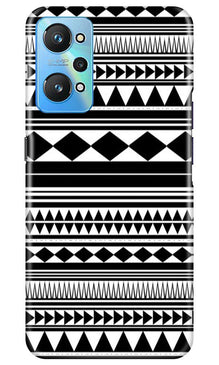 Black white Pattern Mobile Back Case for Realme GT Neo 2 (Design - 5)