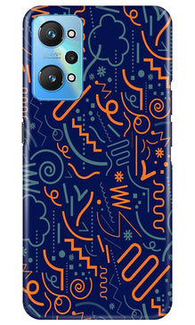 Line Art Baground Mobile Back Case for Realme GT Neo 2 (Design - 26)