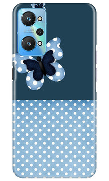 White dots Butterfly Mobile Back Case for Realme GT Neo 2 (Design - 31)
