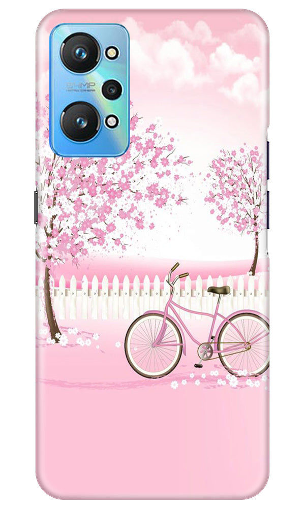 Pink Flowers Cycle Case for Realme GT Neo 2  (Design - 102)