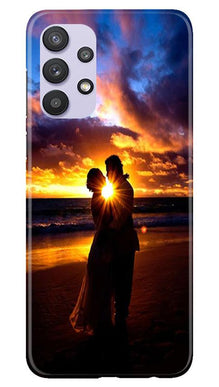 Couple Sea shore Mobile Back Case for Samsung Galaxy A32 5G (Design - 13)