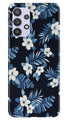 White flowers Blue Background2 Case for Samsung Galaxy A32 5G