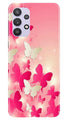 White Pick Butterflies Case for Samsung Galaxy A32 5G