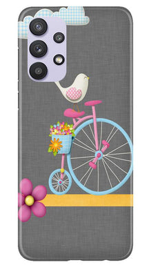 Sparron with cycle Mobile Back Case for Samsung Galaxy A32 5G (Design - 34)