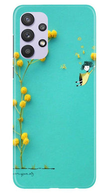 Flowers Girl Mobile Back Case for Samsung Galaxy A32 5G (Design - 216)