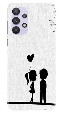 Cute Kid Couple Mobile Back Case for Samsung Galaxy A32 5G (Design - 283)