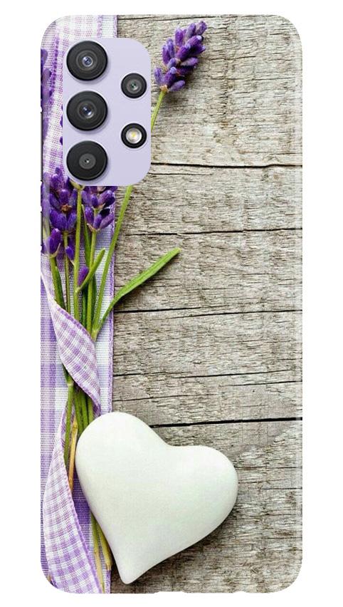 White Heart Case for Samsung Galaxy A32 5G (Design No. 298)
