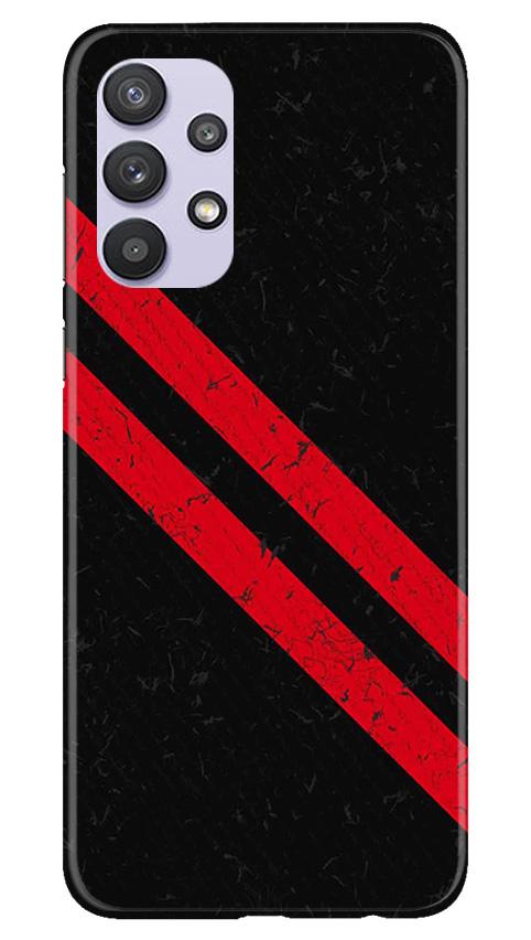 Black Red Pattern Mobile Back Case for Samsung Galaxy A32 5G (Design - 373)