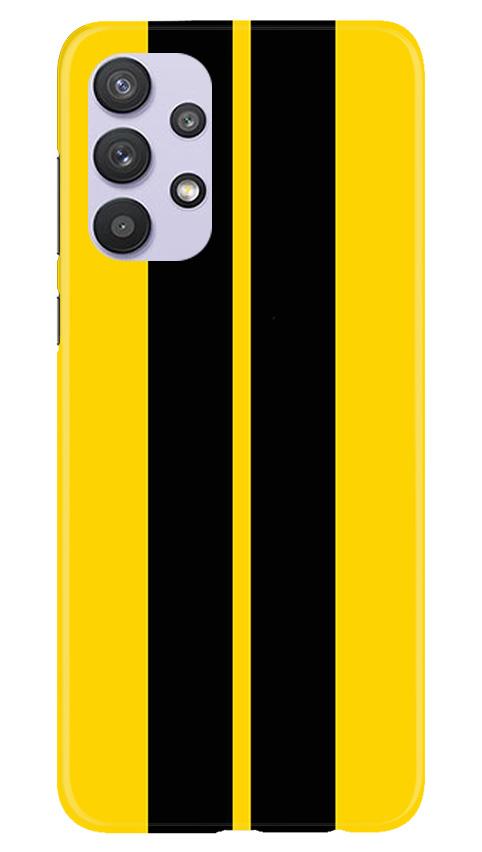 Black Yellow Pattern Mobile Back Case for Samsung Galaxy A32 5G (Design - 377)