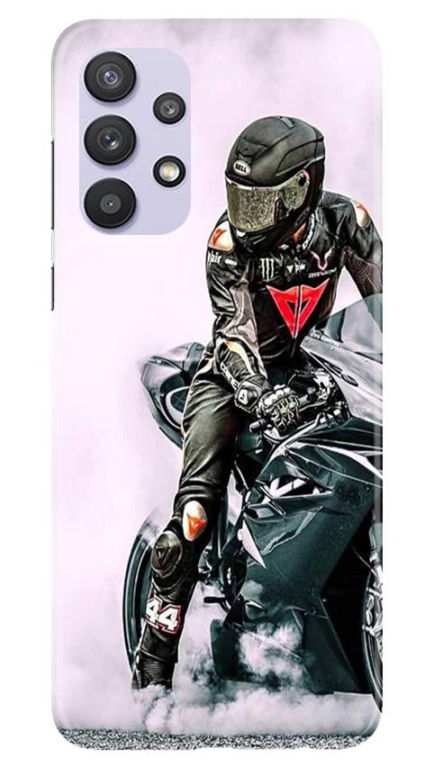 Biker Mobile Back Case for Samsung Galaxy A32 5G (Design - 383)