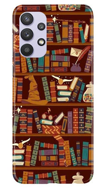 Book Shelf Mobile Back Case for Samsung Galaxy A32 5G (Design - 390)