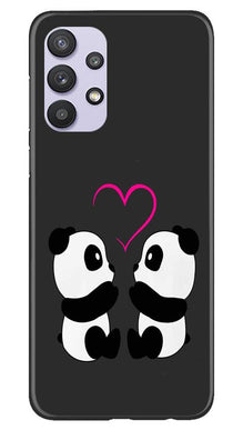 Panda Love Mobile Back Case for Samsung Galaxy A32 5G (Design - 398)