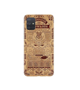 Hogwarts Mobile Back Case for Samsung Galaxy A71 (Design - 304)