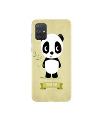 Panda Bear Mobile Back Case for Samsung Galaxy A71   (Design - 317)