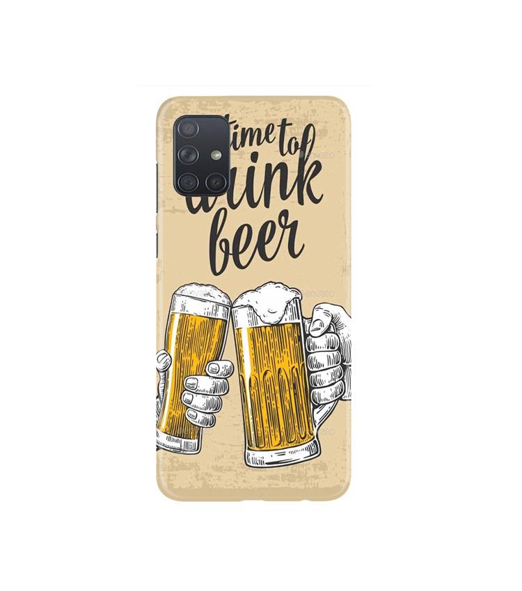 Drink Beer Mobile Back Case for Samsung Galaxy A71 (Design - 328)