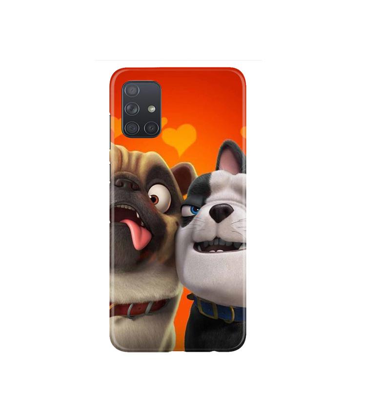 Dog Puppy Mobile Back Case for Samsung Galaxy A71   (Design - 350)