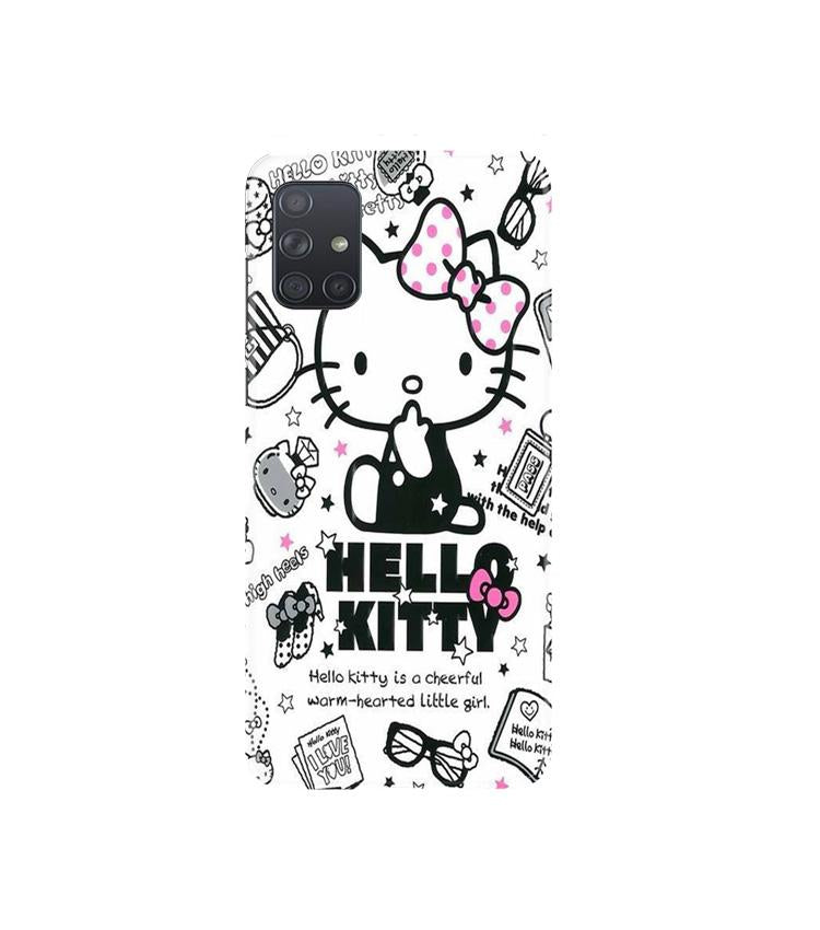 Hello Kitty Mobile Back Case for Samsung Galaxy A71   (Design - 361)