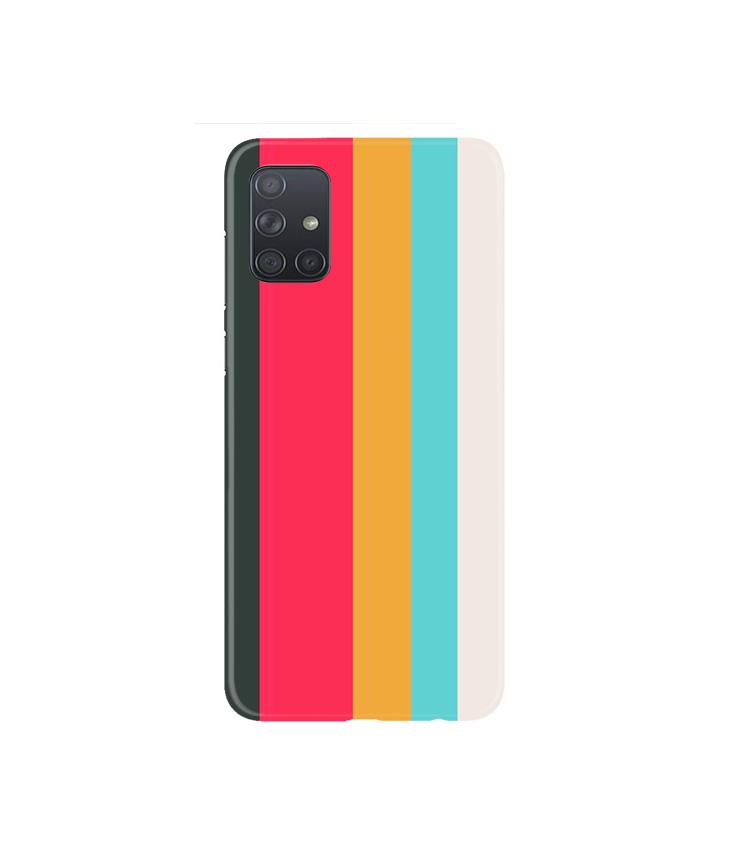 Color Pattern Mobile Back Case for Samsung Galaxy A71   (Design - 369)