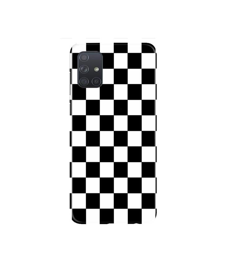 Black White Boxes Mobile Back Case for Samsung Galaxy A71   (Design - 372)