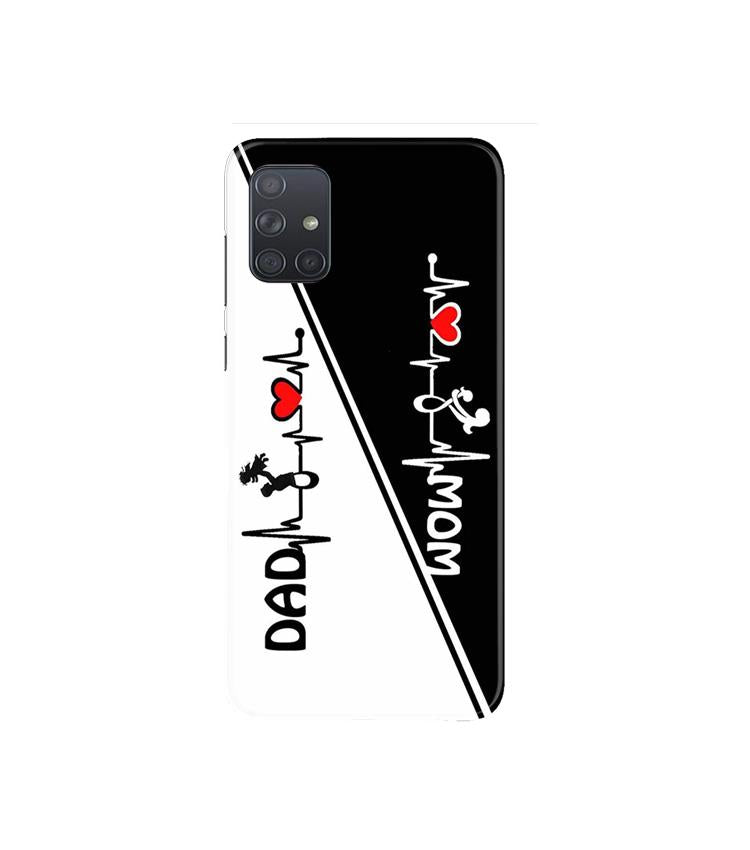 Love Mom Dad Mobile Back Case for Samsung Galaxy A71   (Design - 385)