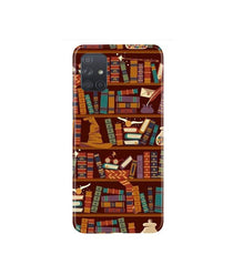 Book Shelf Mobile Back Case for Samsung Galaxy A71   (Design - 390)