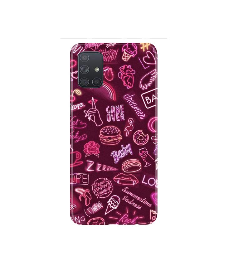 Party Theme Mobile Back Case for Samsung Galaxy A71   (Design - 392)