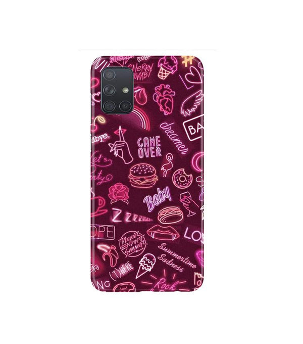 Party Theme Mobile Back Case for Samsung Galaxy A71   (Design - 392)