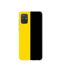 Black Yellow Pattern Mobile Back Case for Samsung Galaxy A71   (Design - 397)