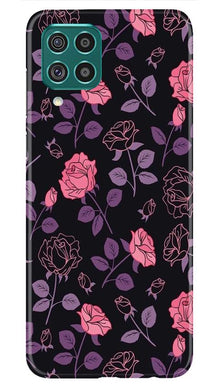 Rose Pattern Mobile Back Case for Samsung Galaxy A12 (Design - 2)
