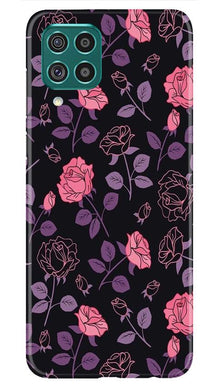 Rose Black Background Mobile Back Case for Samsung Galaxy A12 (Design - 27)