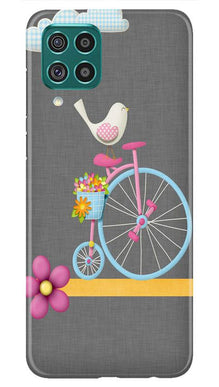 Sparron with cycle Mobile Back Case for Samsung Galaxy A12 (Design - 34)