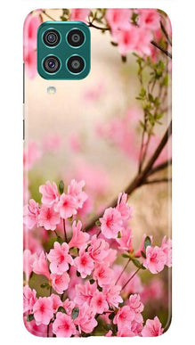 Pink flowers Mobile Back Case for Samsung Galaxy F62 (Design - 69)