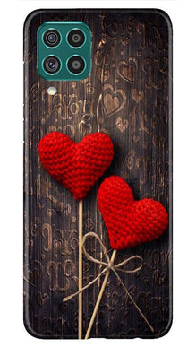 Red Hearts Mobile Back Case for Samsung Galaxy A12 (Design - 80)