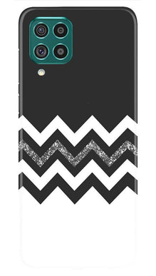 Black white Pattern2Mobile Back Case for Samsung Galaxy F22 (Design - 83)