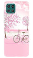 Pink Flowers Cycle Case for Samsung Galaxy A12  (Design - 102)