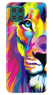 Colorful Lion Mobile Back Case for Samsung Galaxy F62  (Design - 110)